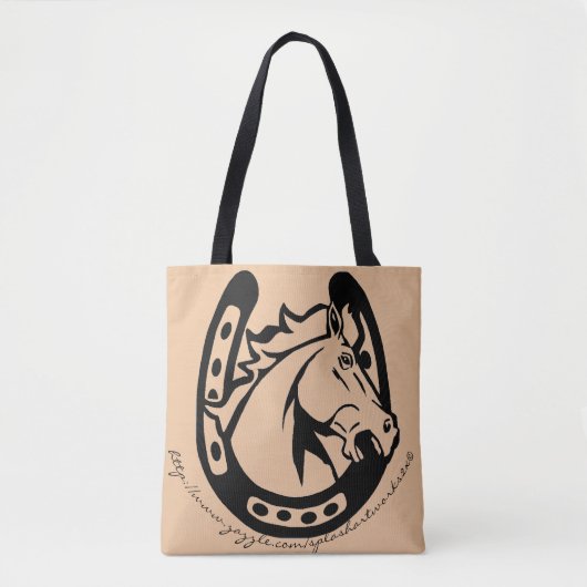 "Das wilde Pferd konnte mich nicht machen" Tasche (Vorderseite)