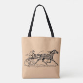 "Das wilde Pferd konnte mich nicht machen" Tasche (Rückseite)
