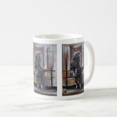 Das Wildpferd-Gemälde von Alfred Fox Kaffeetasse (VorderseiteRechts)
