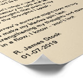 das Windrad meines Denkers Poster (Ecke)