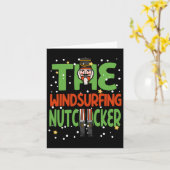 Das Windsurfen Nutcracker Funny Christmas Pajama Karte (Gelbe Blume)
