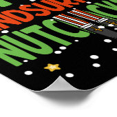 Das Windsurfen Nutcracker Funny Christmas Pajama Poster (Ecke)