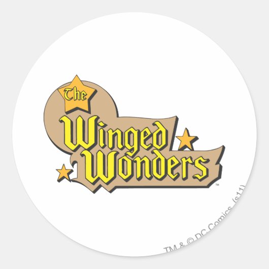 Das Winged Wonders-Logo Runder Aufkleber (Vorderseite)