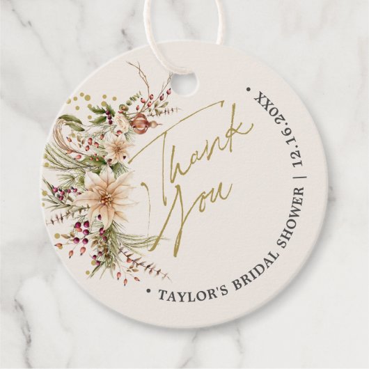 Das Winter-Brautparty der Saison Geschenkanhänger (Vorderseite)