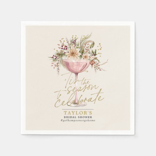 Das Winter-Brautparty der Saison Serviette (Vorderseite)