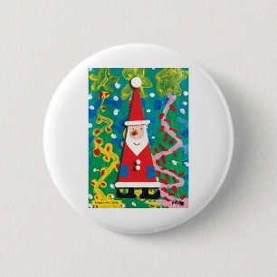 Das Winterwunderland von Santa - Kinder Kunst für Button