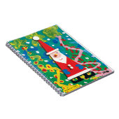 Das Winterwunderland von Santa - Kinder Kunst für Notizblock (Rechte Seite)