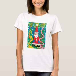 Das Winterwunderland von Santa - Kinder Kunst für  T-Shirt