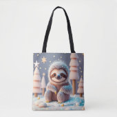 Das Winterwunderland von Snowy Sloth Tasche (Vorderseite)