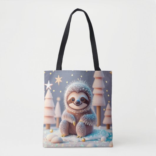Das Winterwunderland von Snowy Sloth Tasche (Vorderseite)