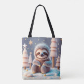 Das Winterwunderland von Snowy Sloth Tasche (Rückseite)