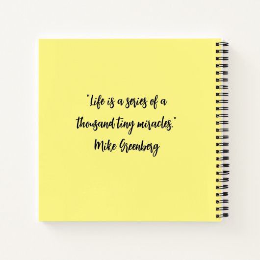 Das winzige Wunder des Lebens Notizblock (Rückseite)