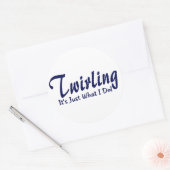 Das wirbeln ist, was ich tue runder aufkleber (Umschlag)