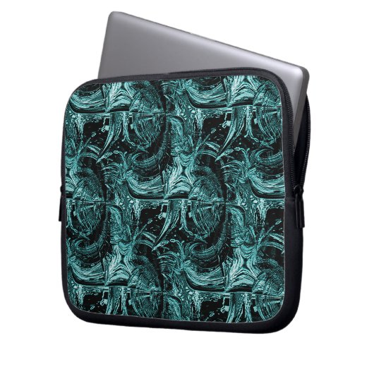 Das wirbelnde Meer...... Laptopschutzhülle (Vorderseite Links)