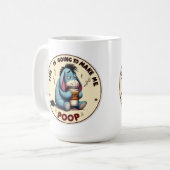 "Das wird mich zum Kack bringen" lustig Kaffeetasse (Vorderseite Links)