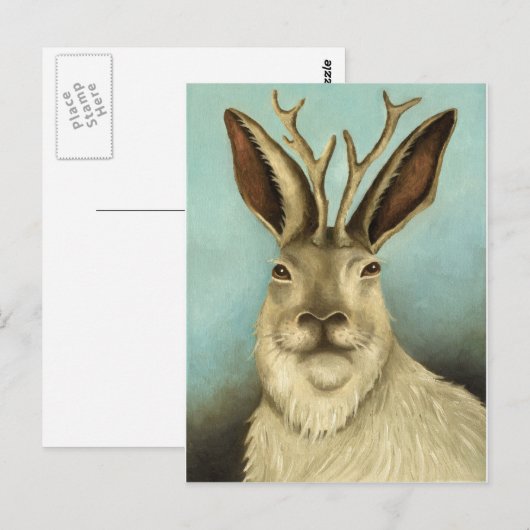 Das wirkliche Jackalope Postkarte (Vorne/Hinten)