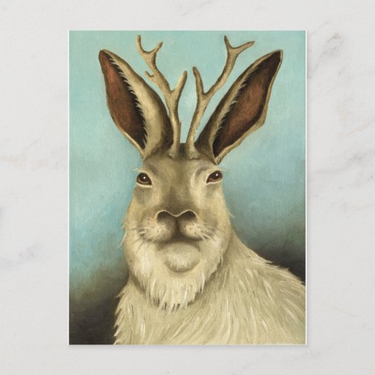 Das wirkliche Jackalope Postkarte (Vorderseite)