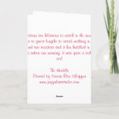 Das Wirrwarr Feiertagskarte (Rückseite)