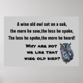 DAS WISE OLD OWL Poster (Vorne)