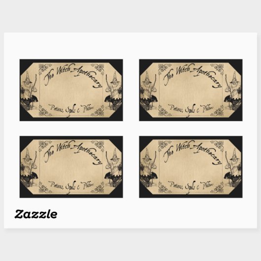 DAS WITCH-ETIKETT RECHTECKIGER AUFKLEBER (Blatt)
