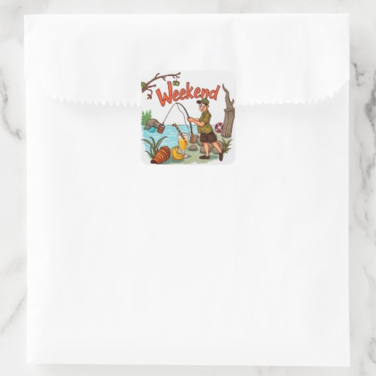 Das Wochenende: Ein perfekter Abstecher Quadratischer Aufkleber (Tasche)