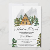 Das Wochenende im Junggeselinnen-Abschied der Holz Einladung (Vorderseite)