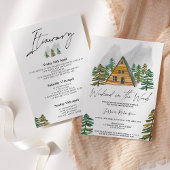 Das Wochenende im Junggeselinnen-Abschied der Holz Einladung