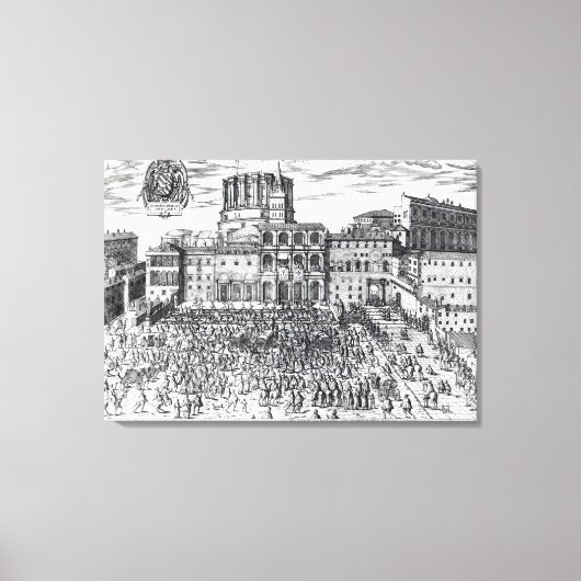 Das Wohl des Papstes Pius V Leinwanddruck (Vorderseite)