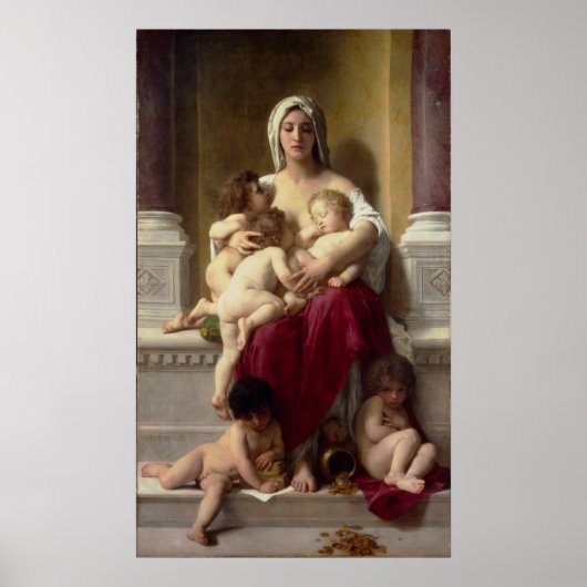Das Wohltätigkeit Poster von Master Bouguereau (Vorne)