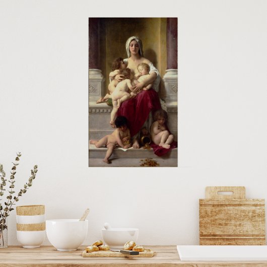 Das Wohltätigkeit Poster von Master Bouguereau (Küche)