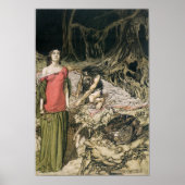 Das Wohnen von Grimhilde, der Mutter von Hagen Poster (Vorne)