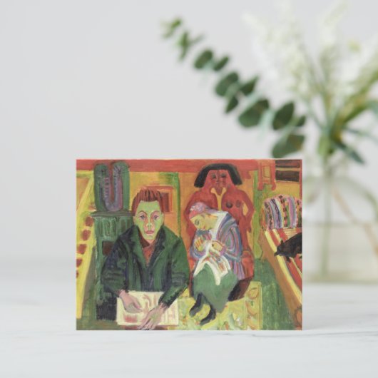 Das Wohnzimmer, 1920 Postkarte (Stehend Vorderseite)