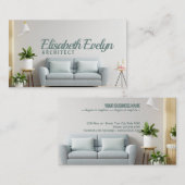 Das Wohnzimmer der weißen Wand ist mit Sofa und De Visitenkarte (Vorne/Hinten)