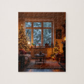 das Wohnzimmer zu Weihnachten Puzzle (Vertikal)