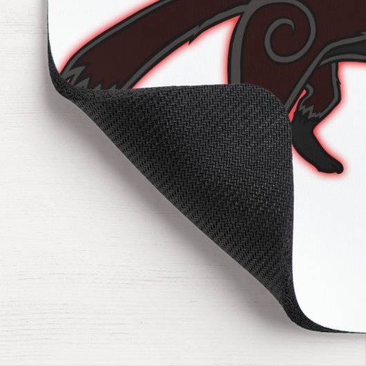 Das Wolf-Logo springen (dunkel) Mousepad (Ecke)