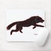 Das Wolf-Logo springen (dunkel) Mousepad (Mit Mouse)