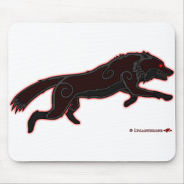 Das Wolf-Logo springen (dunkel) Mousepad