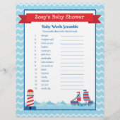 Das Word Scramble Nautical Theme Baby Shooting Gam (Vorderseite)