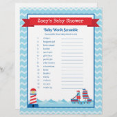 Das Word Scramble Nautical Theme Baby Shooting Gam (Vorne/Hinten)