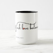 Das WORK LOVE BALANCE-Skript mit Kompass-Herz-Mini Tasse (Zentrum)