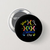 Das World Down Syndrome Day Awareness Socks Down R Button (Vorne & Hinten)