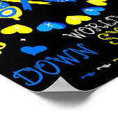 Das World Down Syndrome Day Awareness Socks Down R Poster (Ecke)