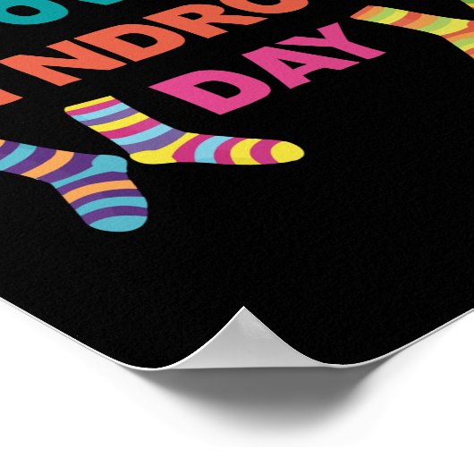 Das World Down Syndrome Day Awareness Socks Down R Poster (Ecke)