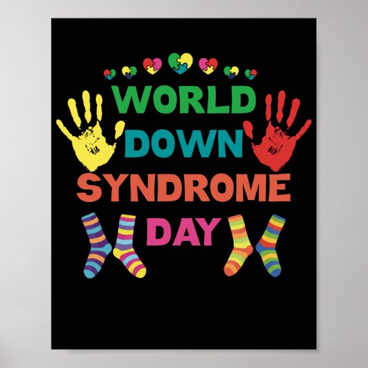 Das World Down Syndrome Day Awareness Socks Down R Poster (Vorne)
