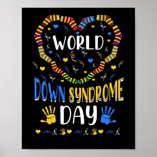 Das World Down Syndrome Day Awareness Socks Down R Poster (Vorne)