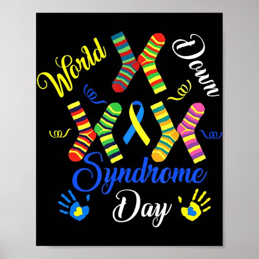 Das World Down Syndrome Day Awareness Socks Down R Poster (Vorne)