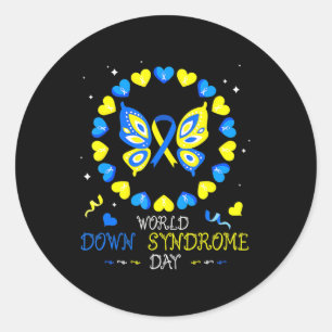 Das World Down Syndrome Day Awareness Socks Down R Runder Aufkleber