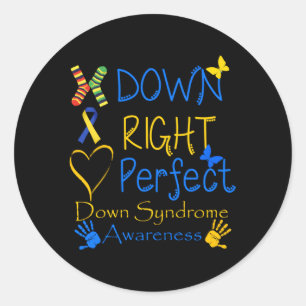 Das World Down Syndrome Day Awareness Socks Down R Runder Aufkleber