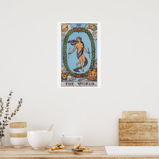 Das World Tarot Card Poster (Küche)