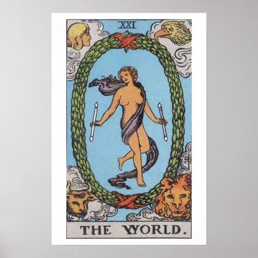Das World Tarot Card Poster (Vorne)